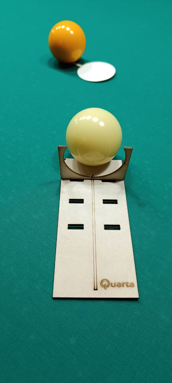 Kit Mira Professionale in Legno con Bilie Fantasma – Allenamento Visivo per Biliardo Internazionale (Made in Italy)